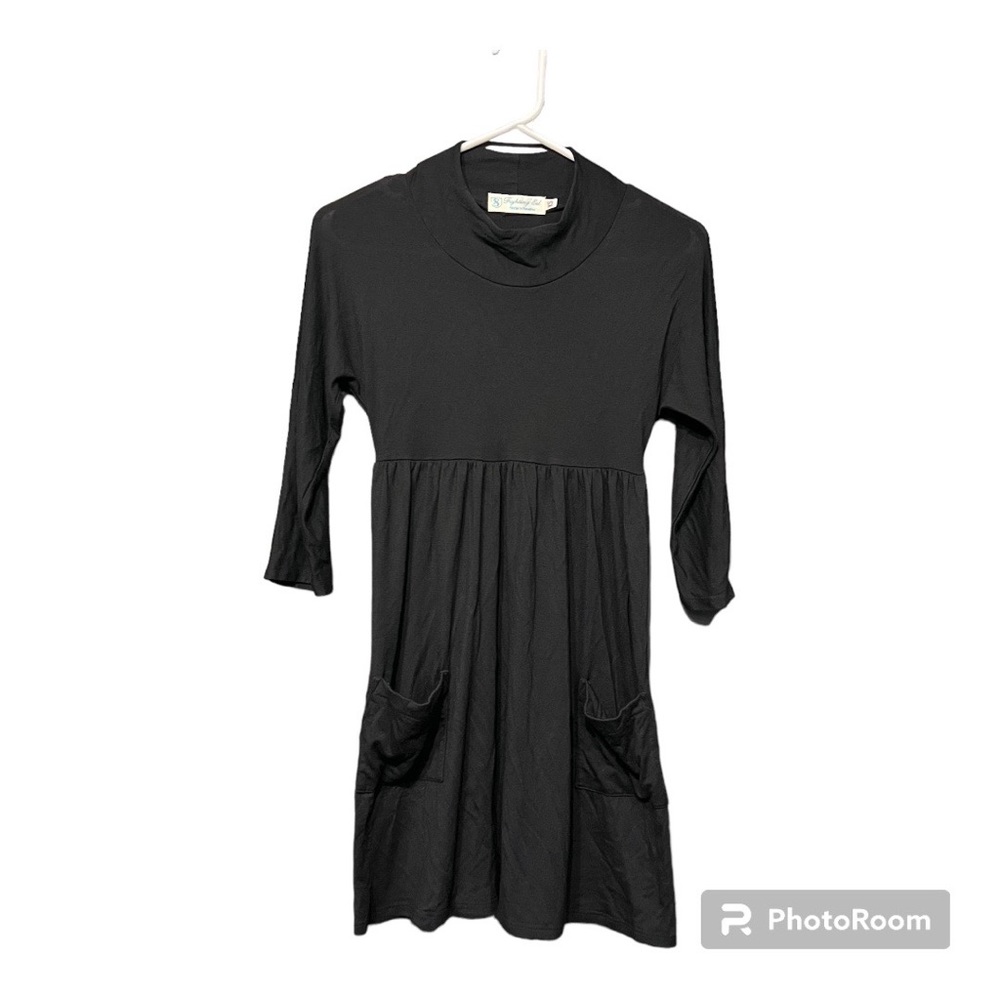 High Collar with Front Pocket Ava Sky Dress